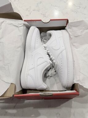 NWT Nike Court Vision Low White Sneakers Women's Size 10